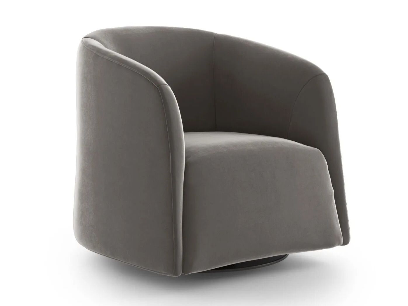 Тканевое вращающееся кресло с подлокотниками Natuzzi Italia LOGOS ARCH-00050981 - Вид №3