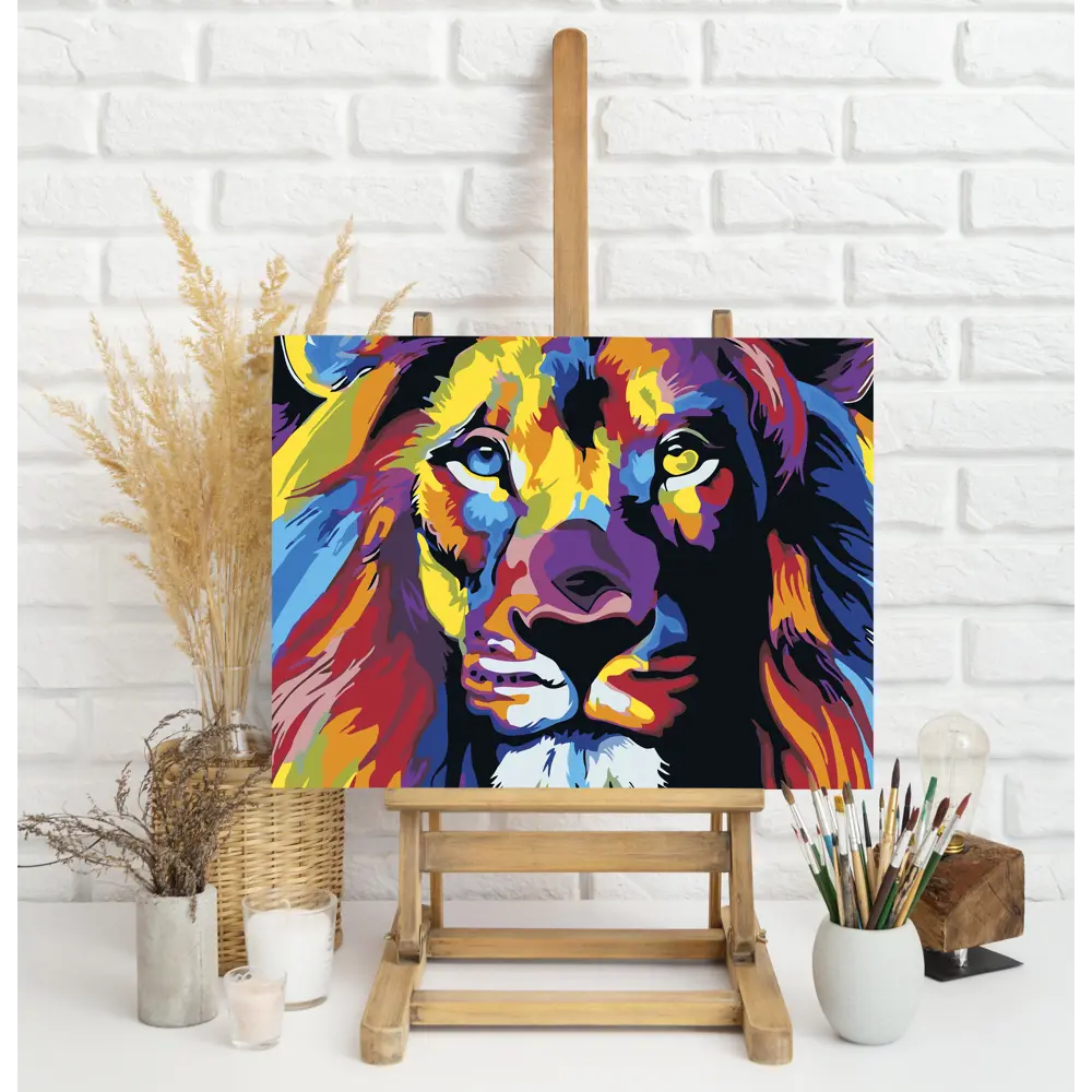 Картина по номерам Модульный лев 50х40 см FBRUSH STLM-2047252 - Вид №2