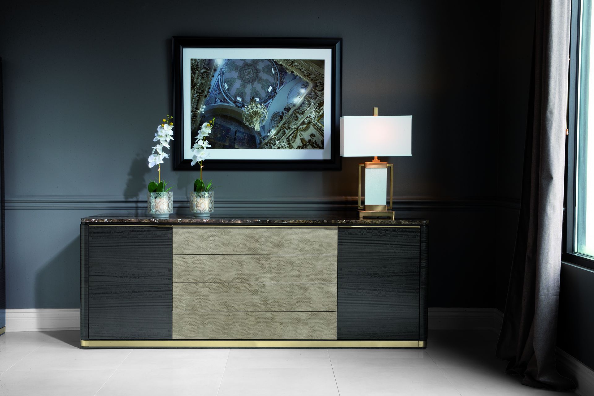 Деревянный шкаф с ящиками и мраморной столешницей Hurtado Evolution ARCH-00000011 - Вид №3