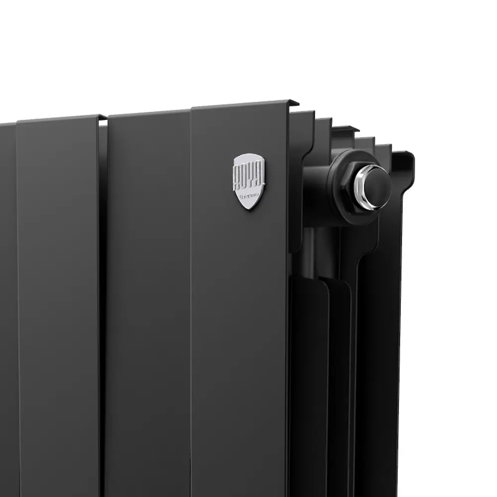 Радиатор секционный Royal Thermo Pianoforte 200/100 14 секций боковое подключение биметалл черный STLM-2164681 - Вид №4