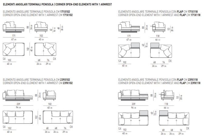Ткань диван Minotti Коннери ARCH-00140023 - Вид №12