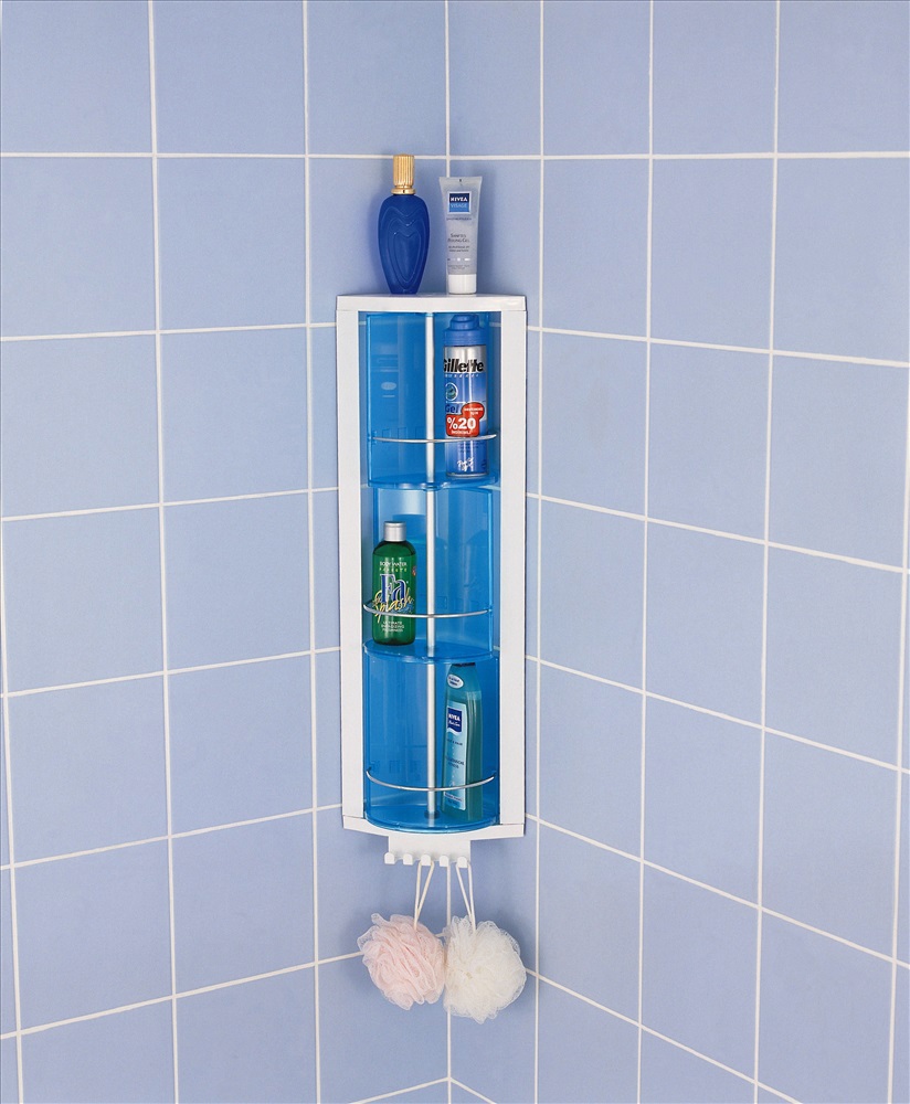 90324032 Шкаф для ванной угловой M-S01-23 15см цвет голубой STLM-0184458 PRIMANOVA