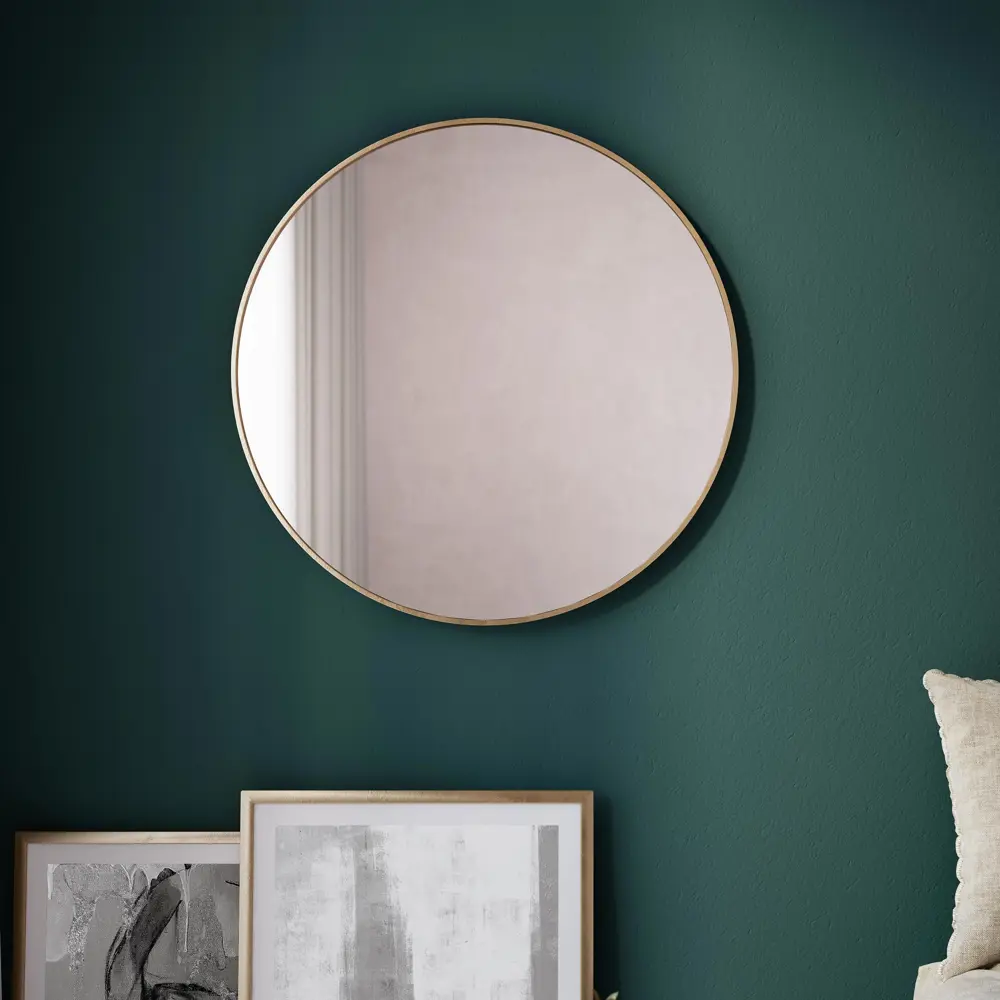 Зеркало декоративное KREAFORTA Glam круглое D61 см металл цвет золотистый STLM-2110479