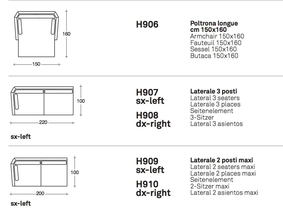 Секционный тканевый диван с полуостровом VALENTINI ARCH-00134554 - Вид №15