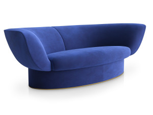 Бархатный изогнутый диван