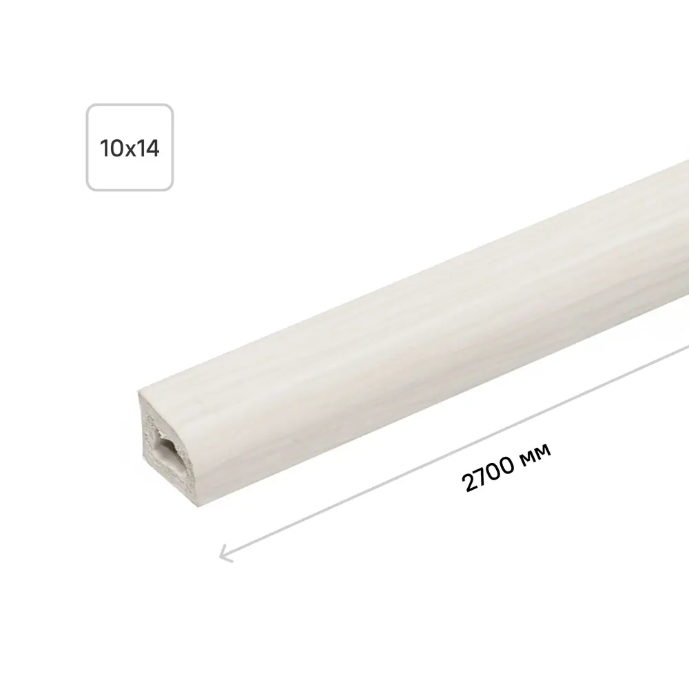 Штапик 10x14x2700 мм ПВХ вспененный цвет белое дерево 18133389 STLM-2127438 Santreyd 