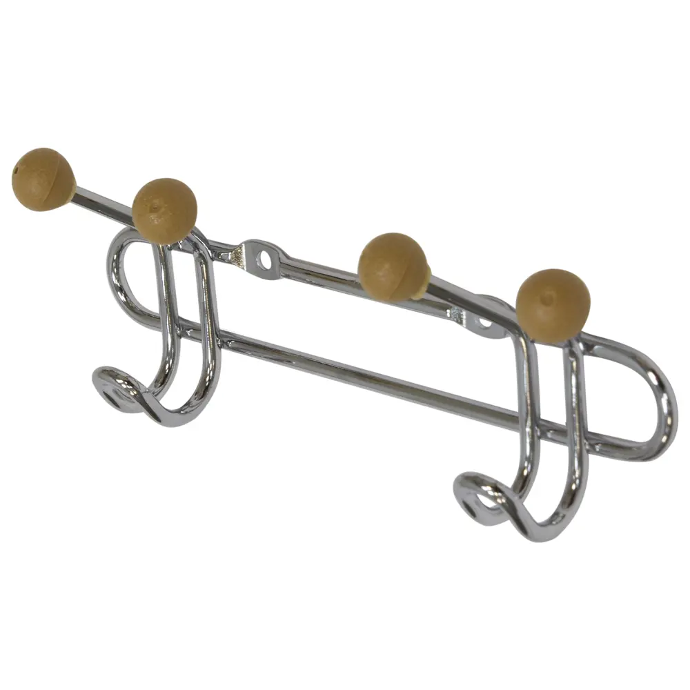 Планка 2 крючка 15.5 см пластик цвет хром Santreyd STLM-2139279 - Вид №2