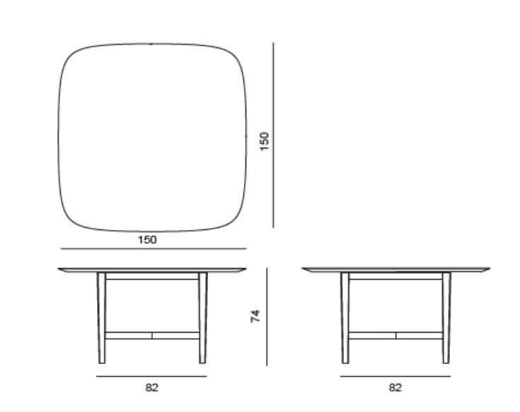 Квадратный стол с хрустальной столешницей и основанием из бука BBB Луи-Филипп ARCH-00005243 - Вид №2