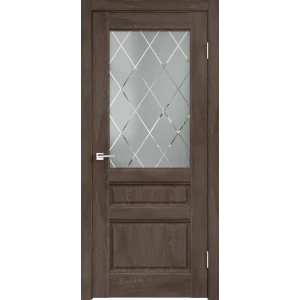 Дверь межкомнатная остеклённая «Летиция» 60x200 см ПВХ цвет дуб корица с фурнитурой