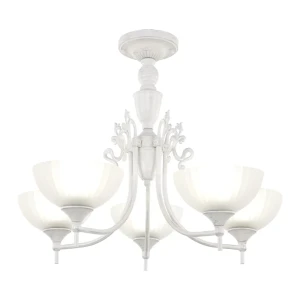 91901712 Люстра потолочная Arte perfetto luce 376301 376301 5 ламп 10 м² цвет белый STLM-1369559