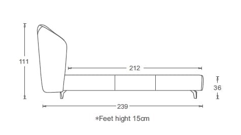 Кожаная двуспальная кровать с капитонным изголовьем CAMPO DE' FIORI TUFFE ARCH-00020293 - Вид №3
