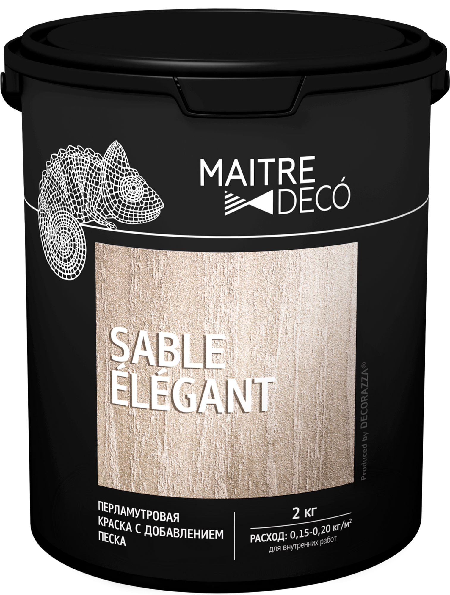 82891070 Краска перламутровая «Sable Elegant» с добавлением песка 2 кг STLM-0037573 MAITRE DECO