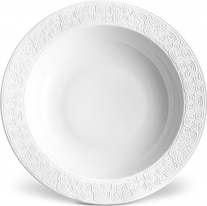 10571398 L’Objet Блюдо круглое глубокое 37см "Династия "Хань" (белый декор) Фарфор