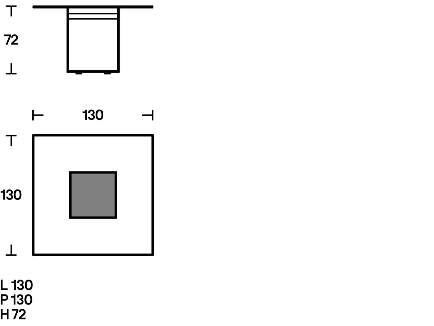 Квадратный стол из нержавеющей стали и стекла ACERBIS GLIMM ARCH-00068999 - Вид №4