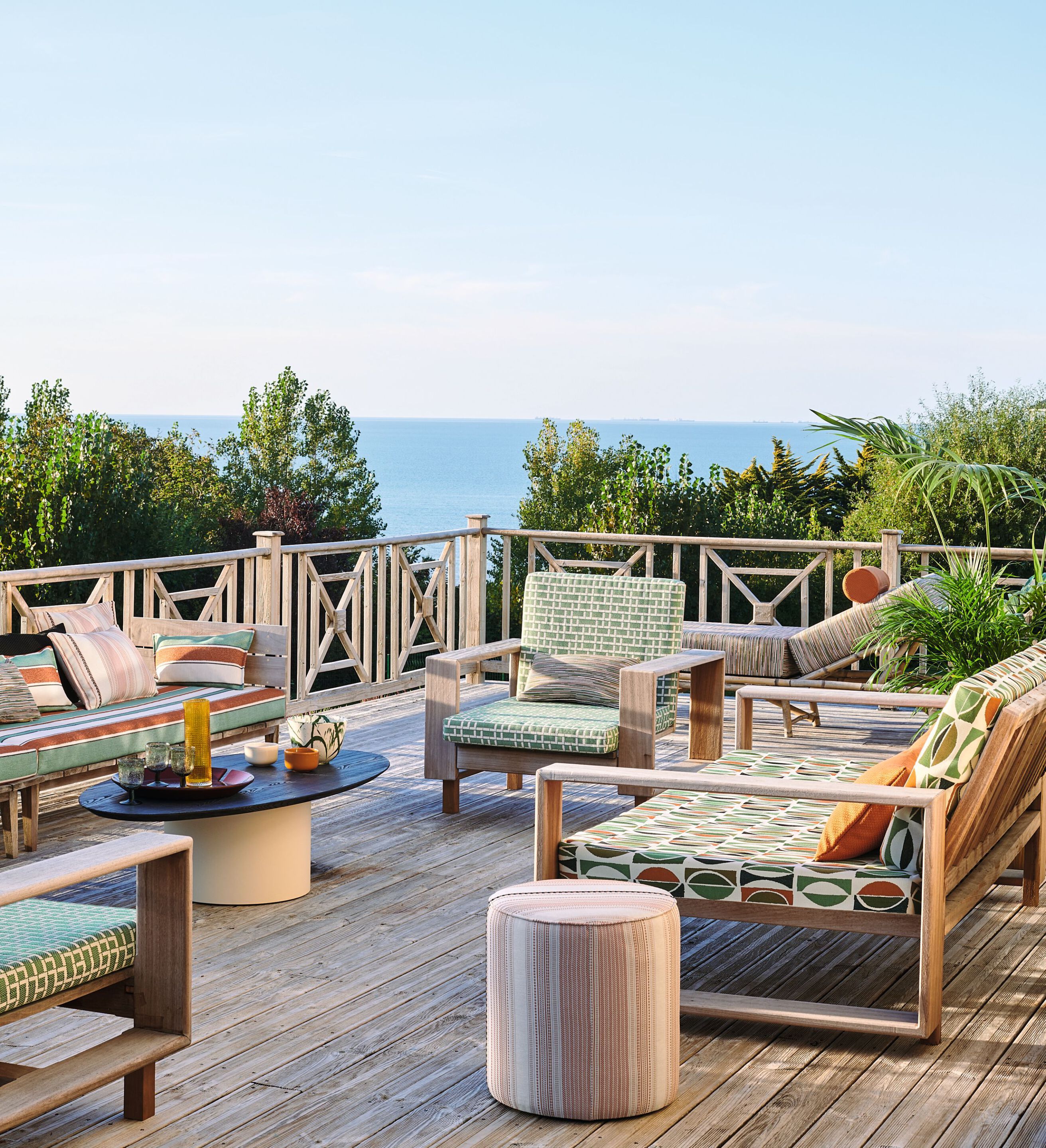 Ткань с графическим рисунком Casamance Amalfi ARCH-00083193