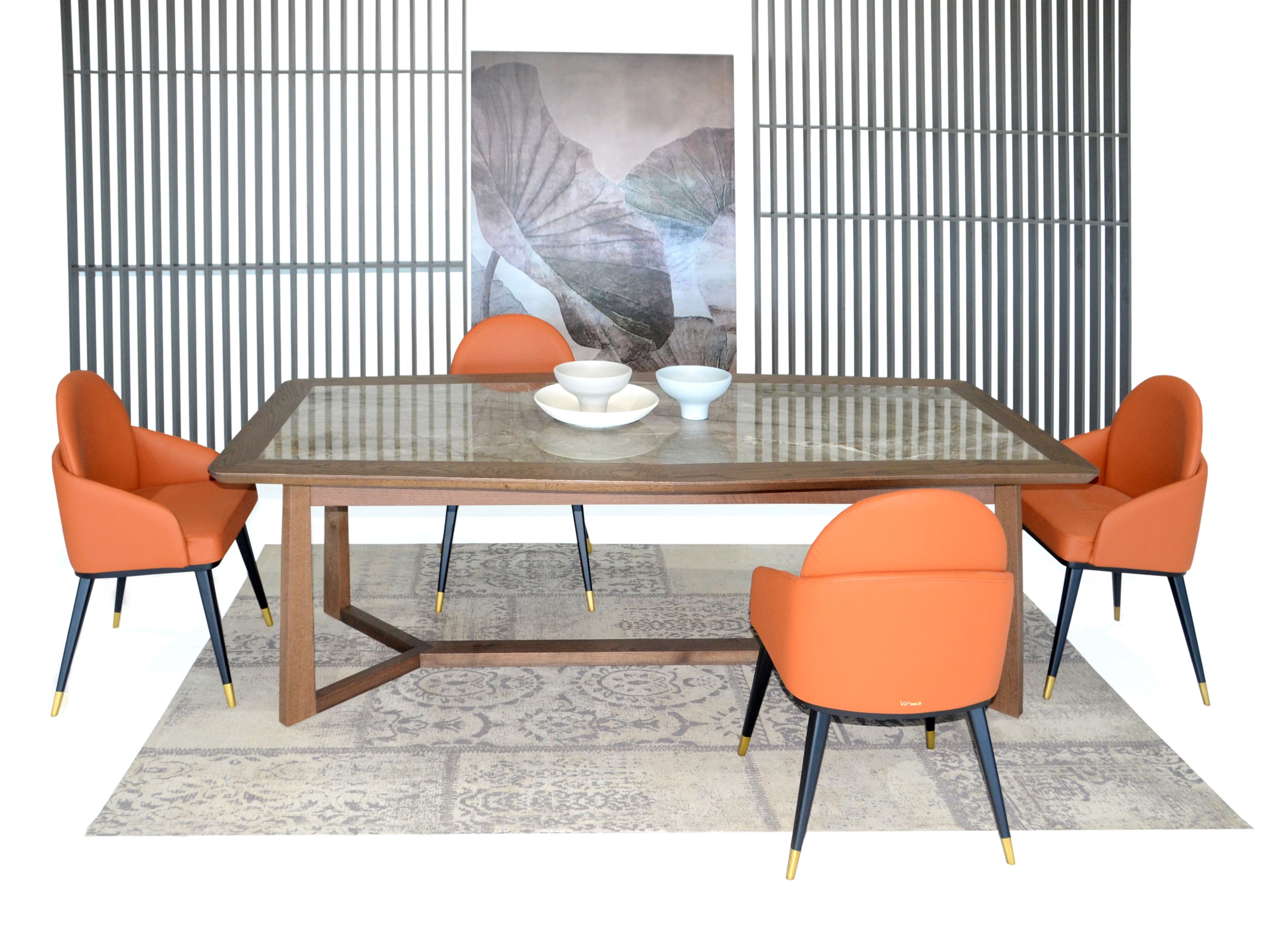 Деревянный прямоугольный обеденный стол с мраморной столешницей ABLE CHARISSA ARCH-00135363 - Вид №6