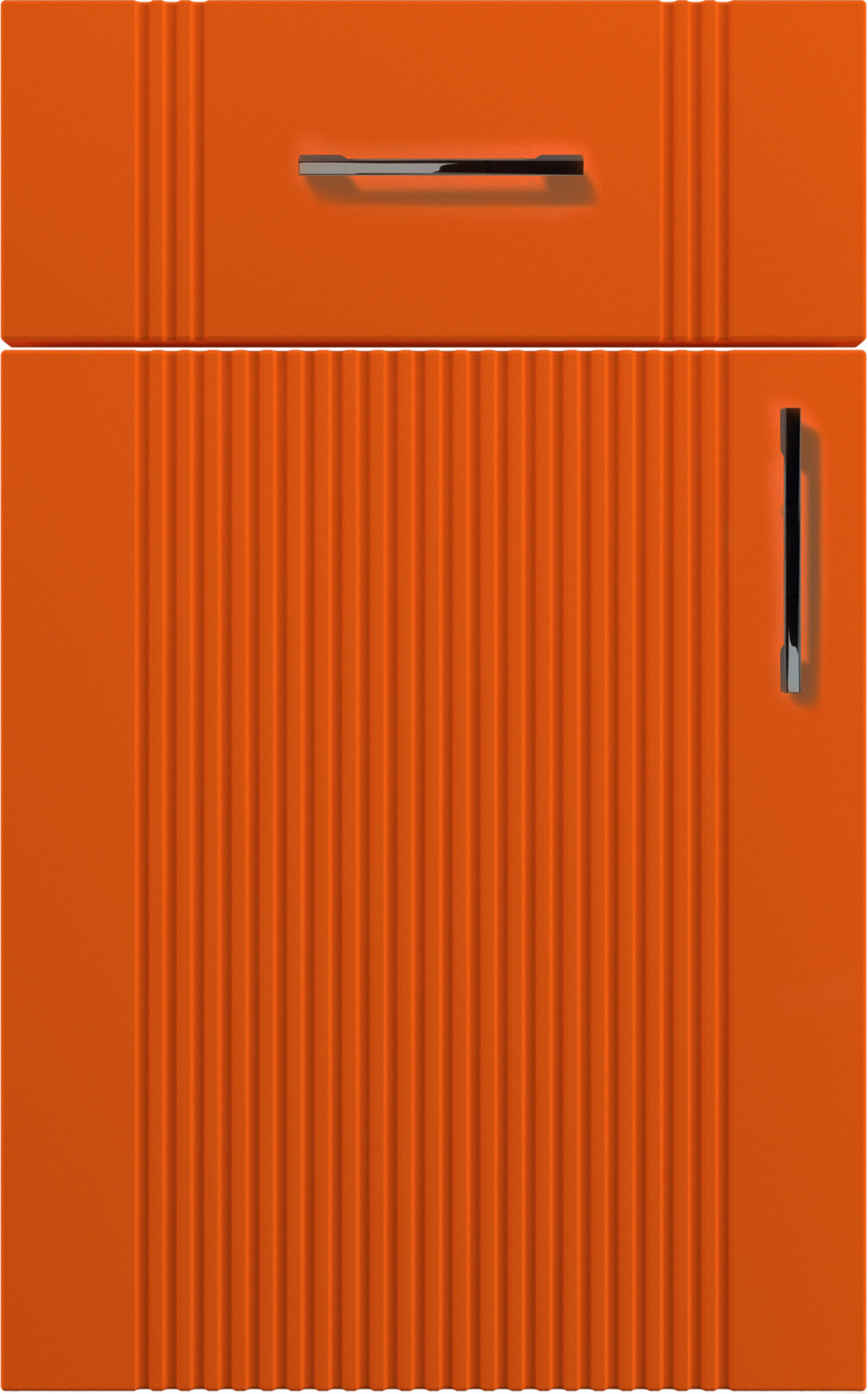 Фасады для кухни Модерн Фрезеровка «Риффель» 503 Оранжевый SIDAK SIST552-13321