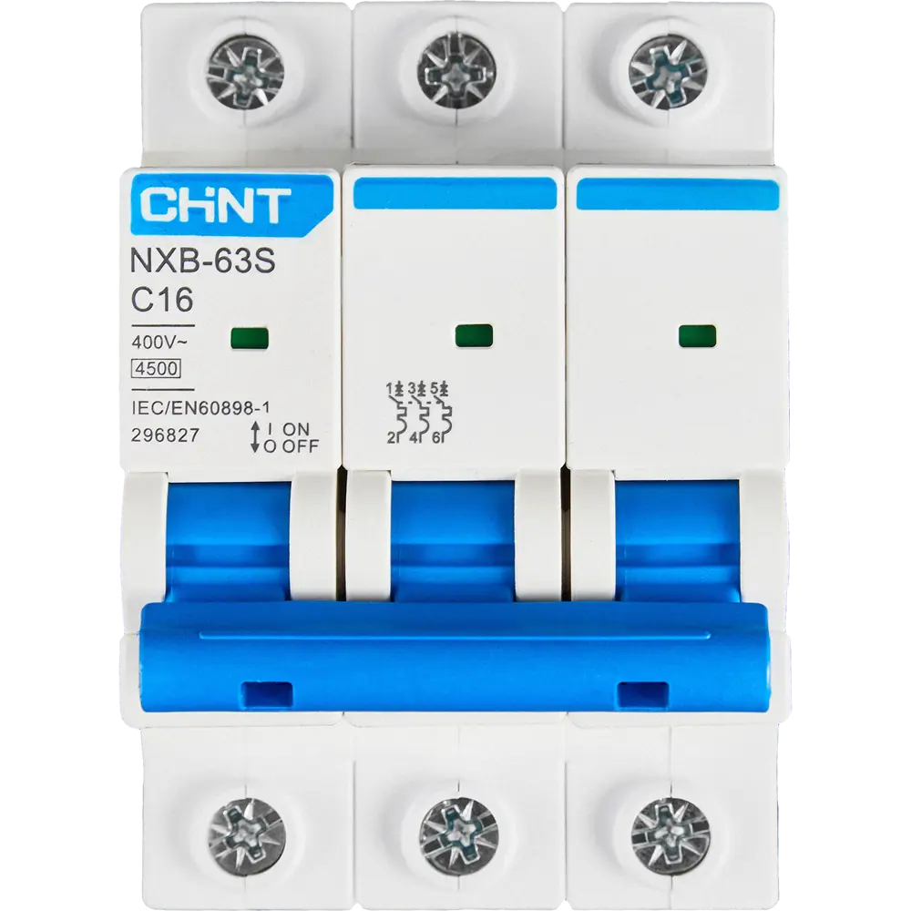 Автоматический выключатель CHINT NXB-63S 3P C16 А 4.5 кА STLM-2134951 - Вид №2