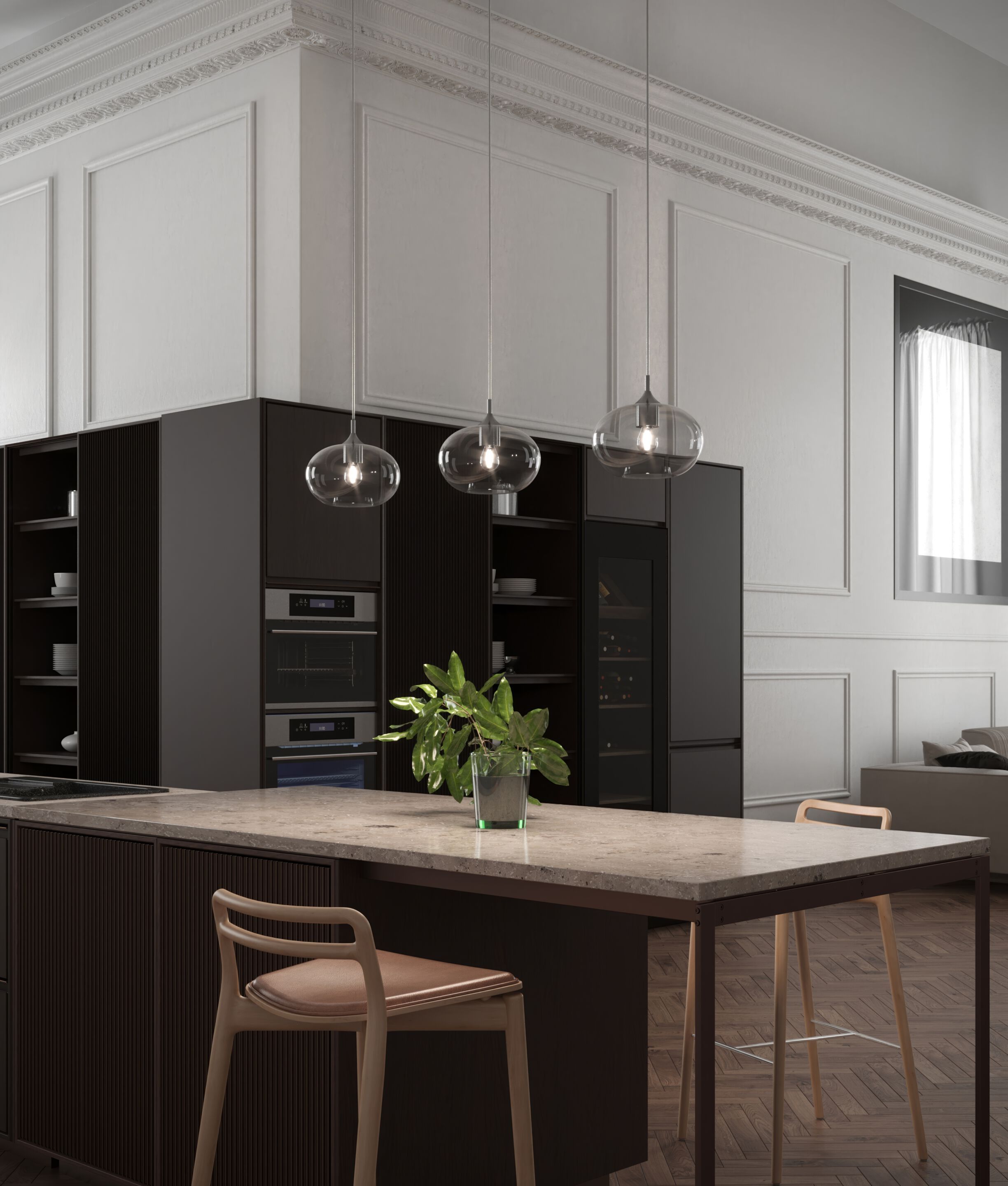 Стеклянный подвесной светильник Cangini & Tucci Париж ARCH-00085120 - Вид №7