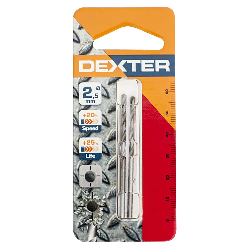 Сверло по металлу HSS-G 2.5х57 мм Dexter SM247 STLM-2115971 - Вид №4