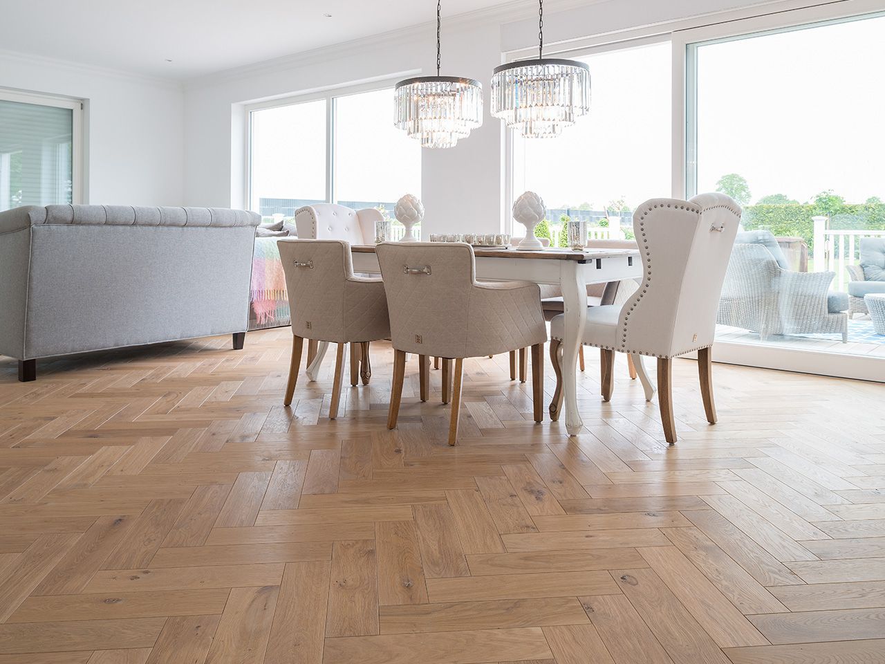 Дубовый паркет Dennebos Flooring Белая мойка ARCH-00069292 - Вид №4