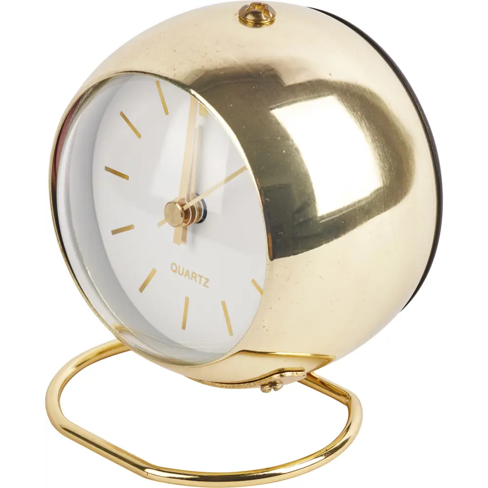 Часы настольные круглые металл цвет золотой бесшумные ø8 см Santreyd STLM-2186390
