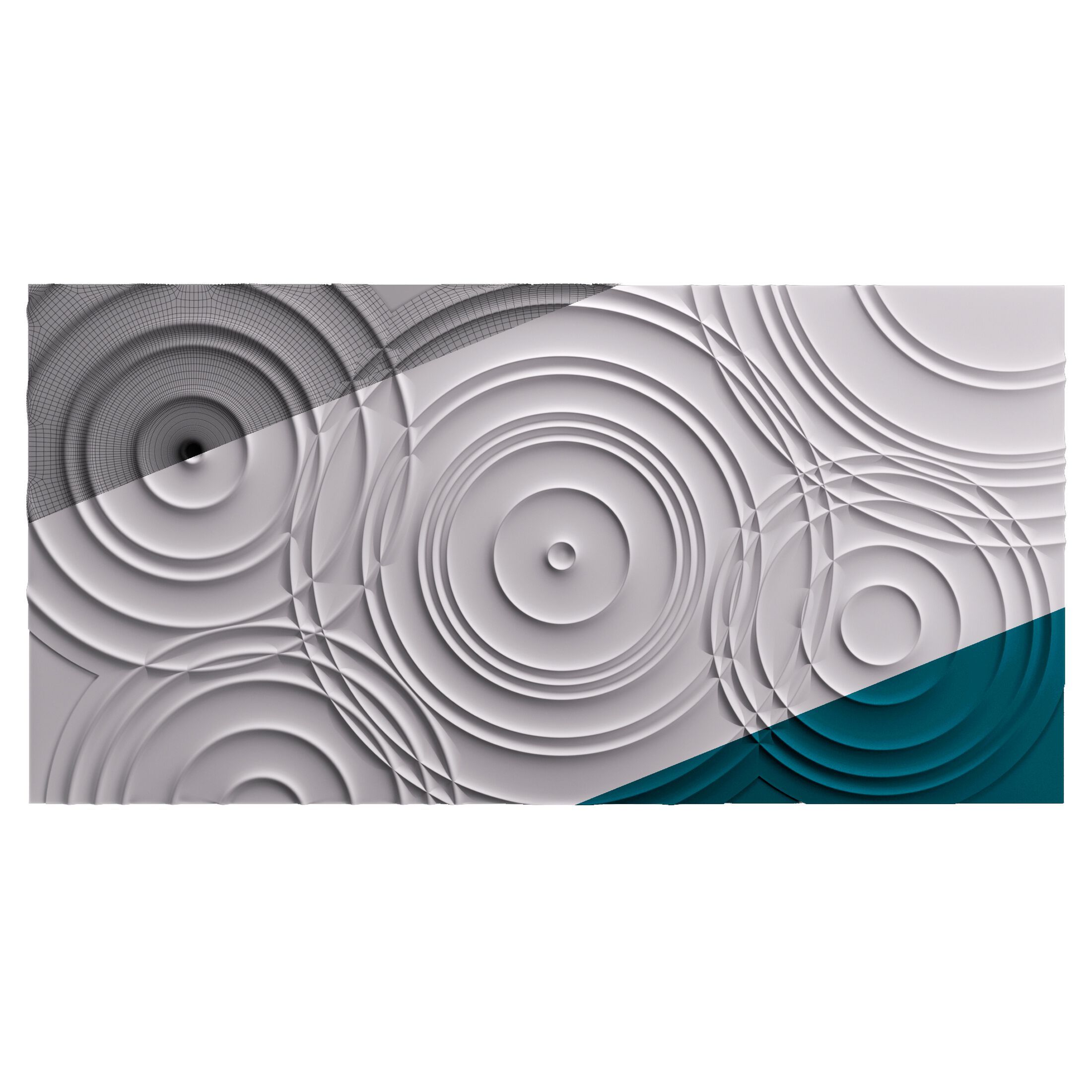 Трехмерная декоративная гипсовая панель WallDeco MUSIC ARCH-00031172 - Вид №3