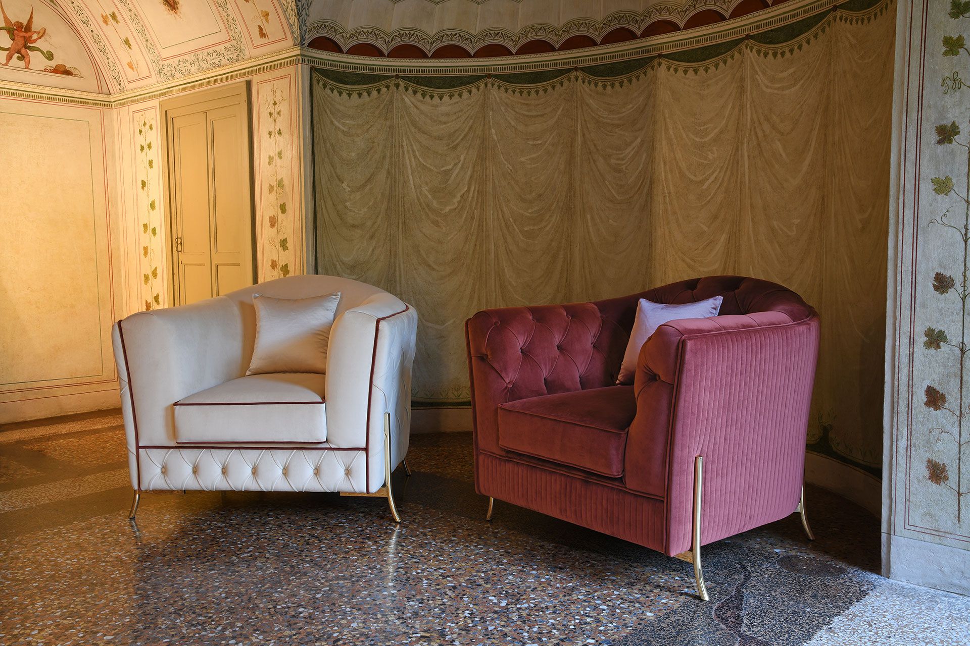 Кожаное кресло capitonné Domingo Salotti Nefele ARCH-00086359 - Вид №3