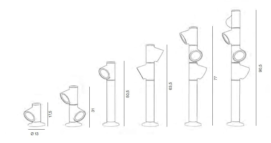 Алюминиевый светодиодный напольный торшер Martinelli Luce Bruco ARCH-00127477 - Вид №13