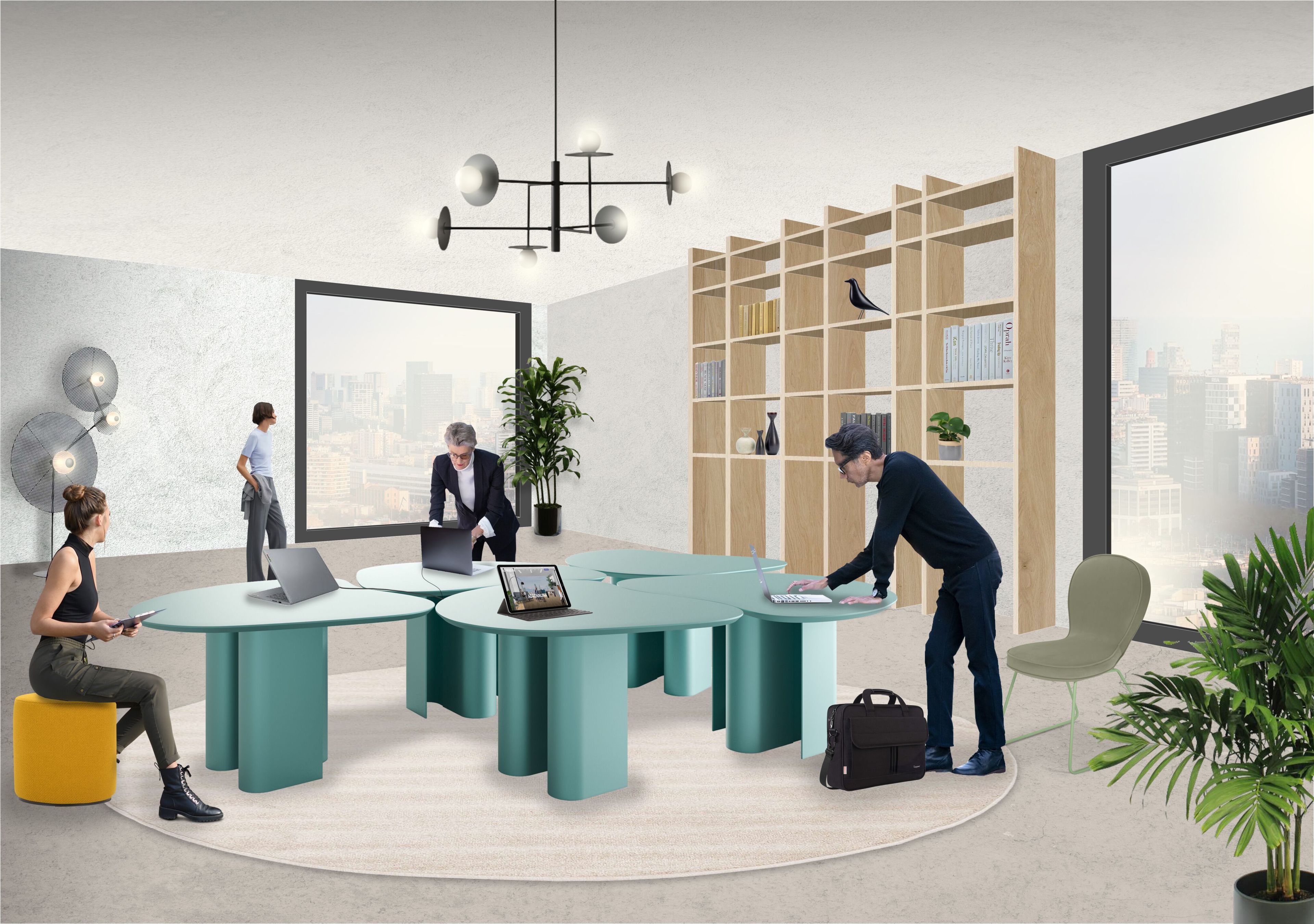 Окрашенный металлический стол Adrenalina North Light ARCH-00111178 - Вид №5