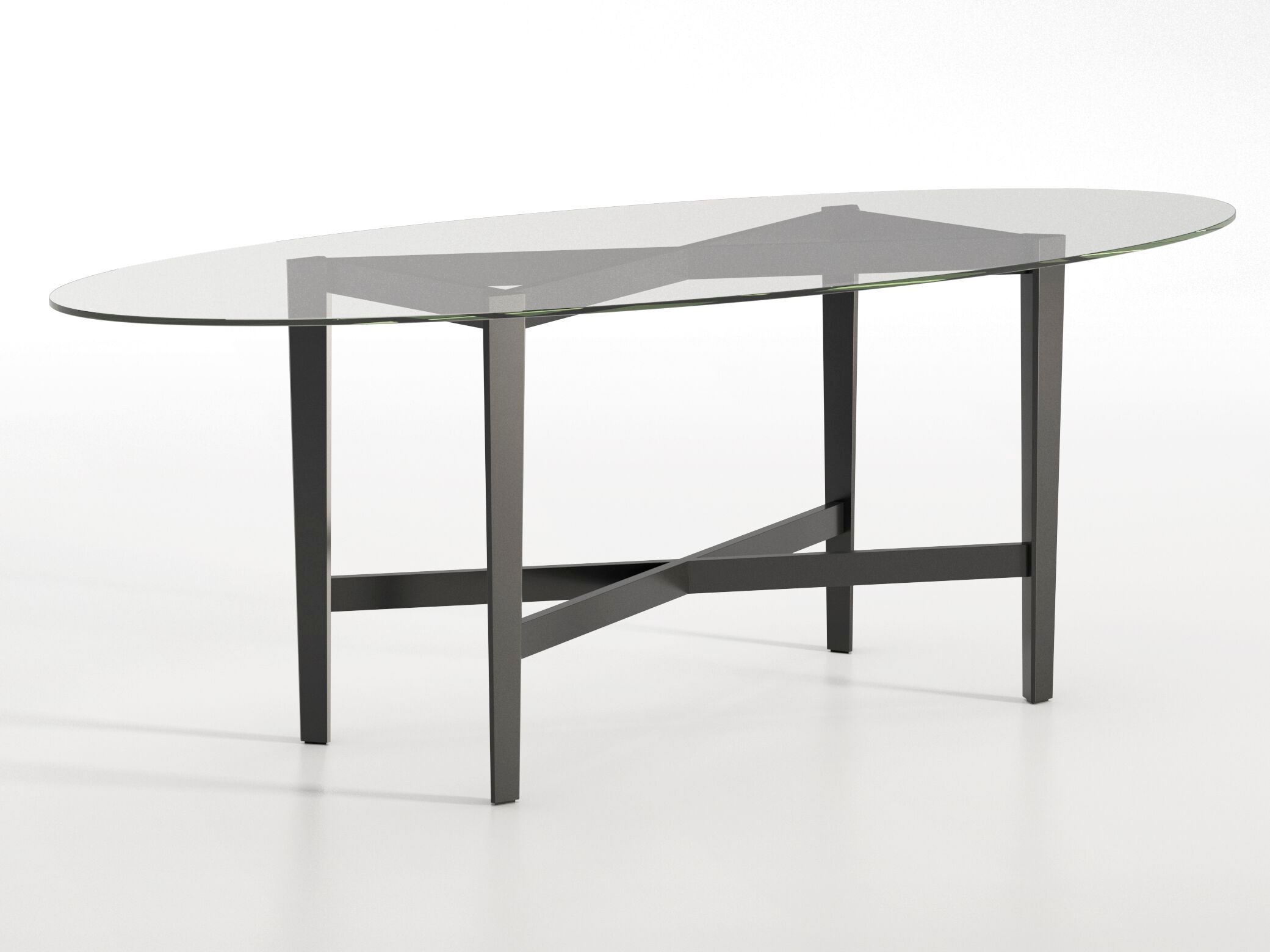 Овальный стол с хрустальной столешницей и основанием из бука BBB Луи-Филипп ARCH-00057847 - Вид №4