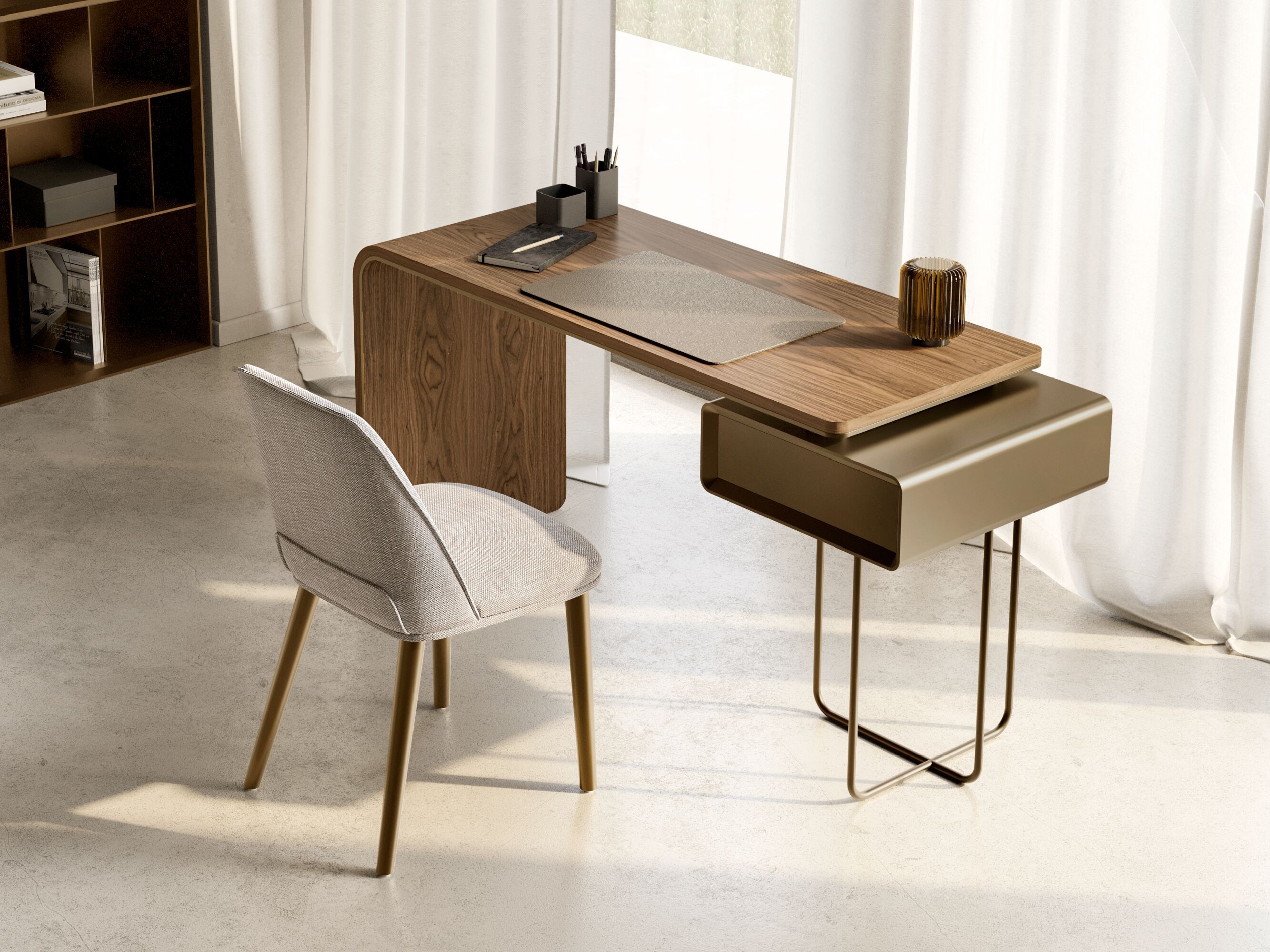 Деревянный прямоугольный стол с ящиками EFORMA Auri ARCH-00146084 - Вид №1