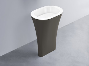 AMLA65-BL+AMPILO-BL+AMCOLO-FN Раковина Amedeo Ovale отдельностоящая cielo Enjoy + Amedeo