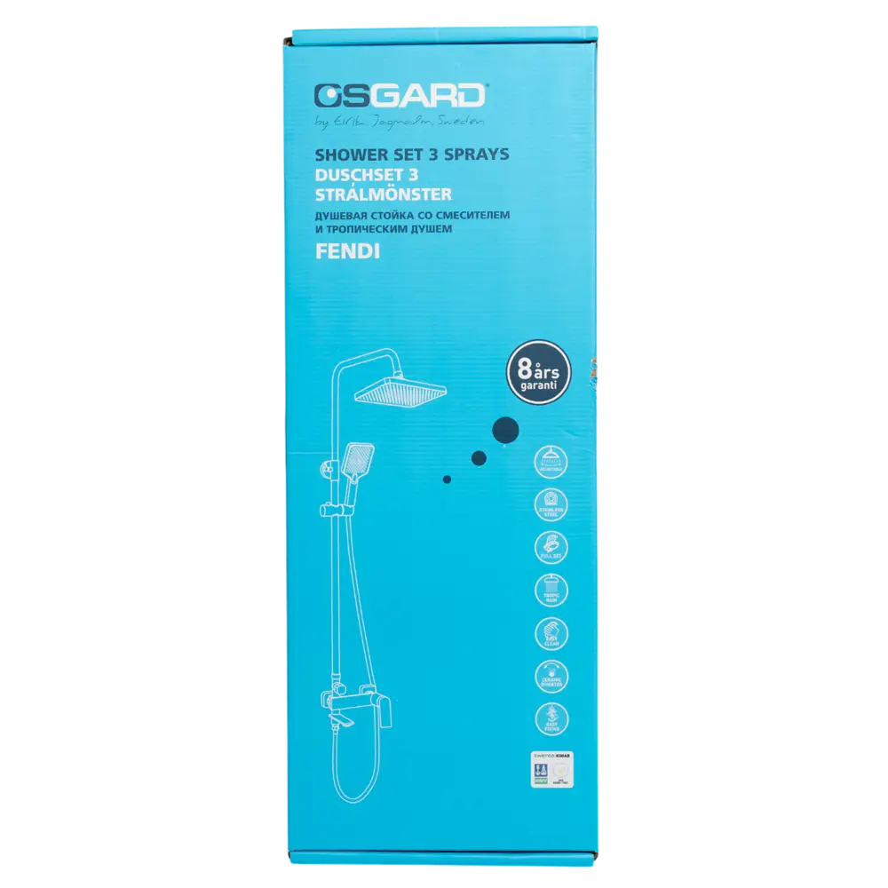 Душевая система Osgard Endi с тремя режимами и черным матовым покрытием 89392845 STLM-1576212 - Вид №7