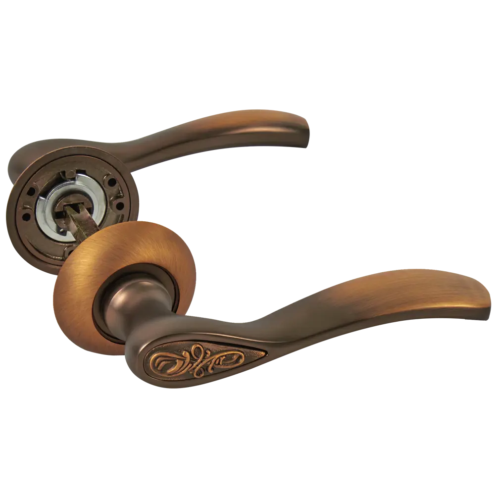 Ручка дверная на розетке EDS-A162CF, цвет кофе EDSON STLM-2027493 - Вид №1