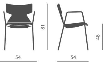 Стул конференции из бука со встроенной подушкой Kastel Kimbox Wood ARCH-00118576 - Вид №2