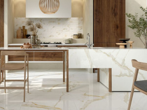 Пол / керамогранит с мраморным эффектом