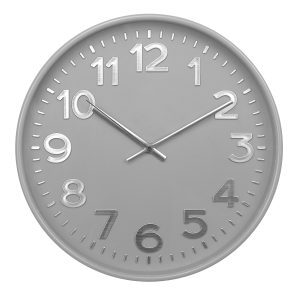 84759066 Настенные часы , D30 см, пластик, цвет серый STLM-0054702 TROYKATIME