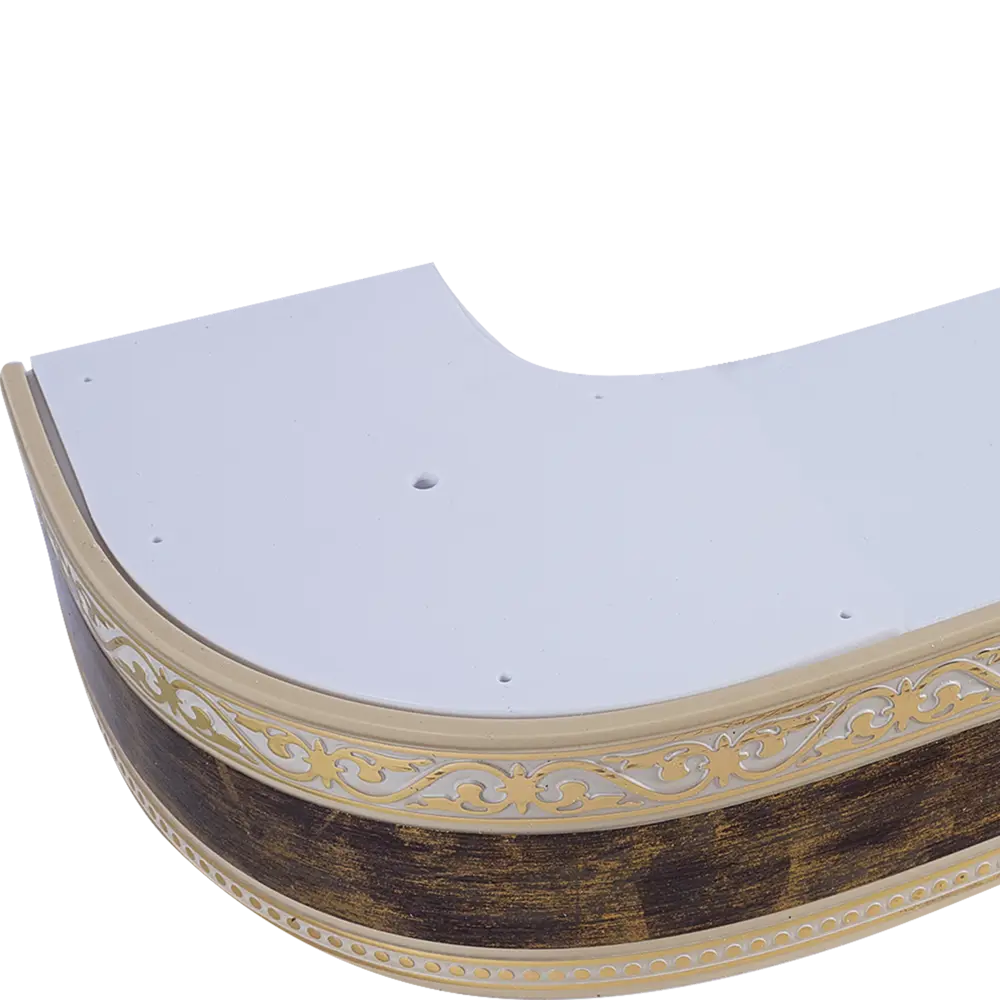 Карниз шинный трехрядный «Монарх» в наборе 200 см пластик цвет золото DOMLEGRAND STLM-2007578 - Вид №3