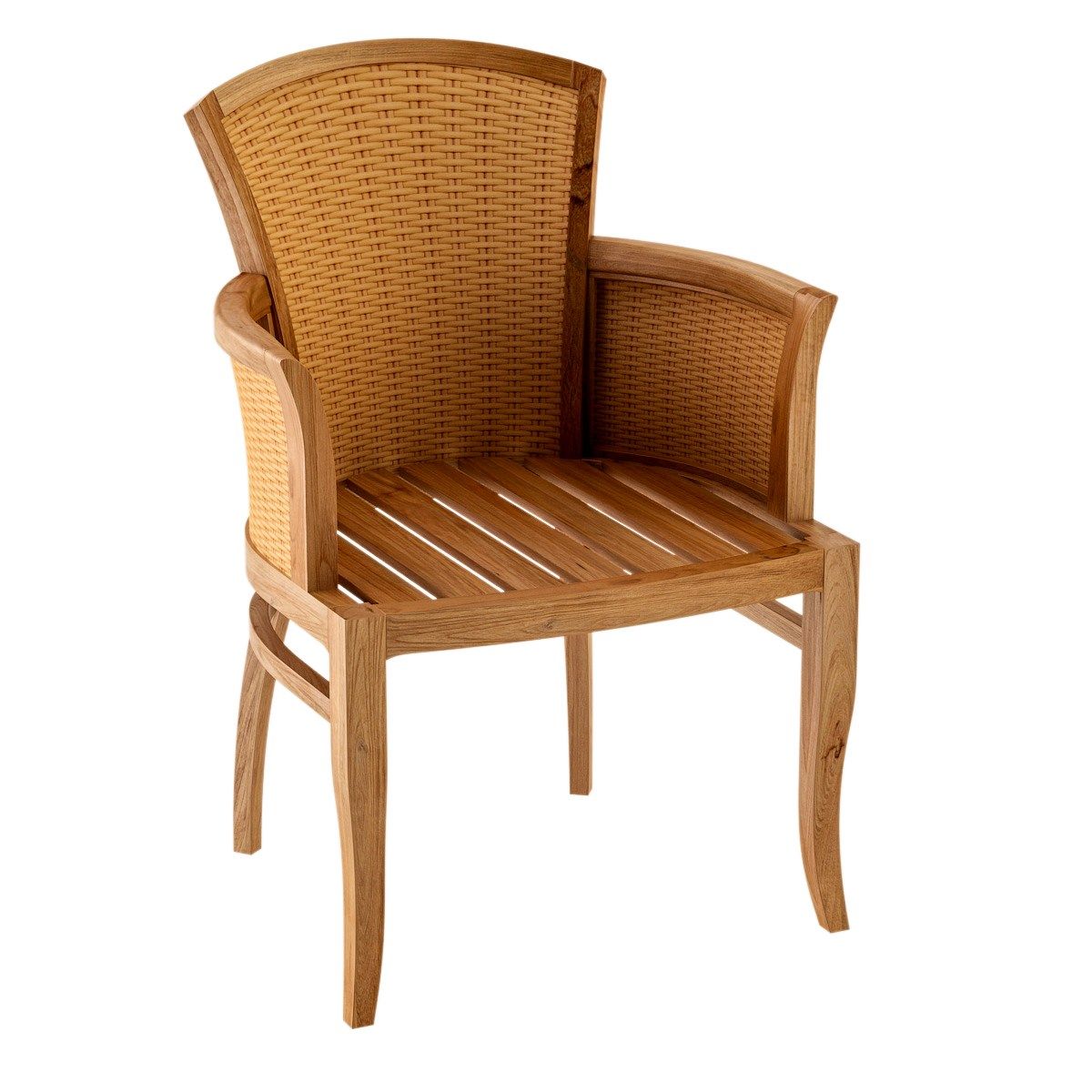 Садовый стул из тикового дерева Deco с подлокотниками ASTELLO Tournesol ARCH-00144837 - Вид №1