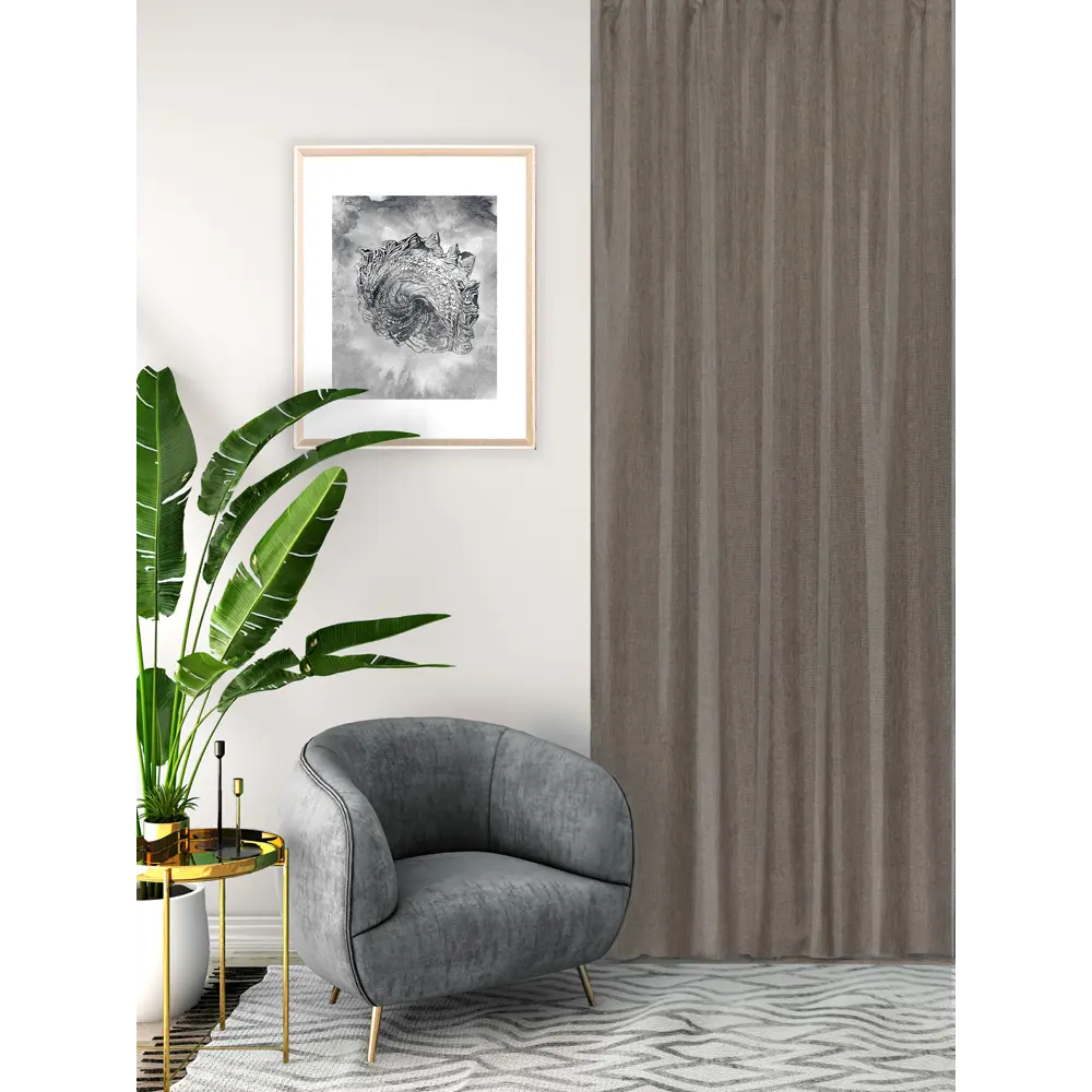 Штора на ленте Seasons Looks 140х260 см Тaupe цвет серо-коричневый STLM-2048013 - Вид №4