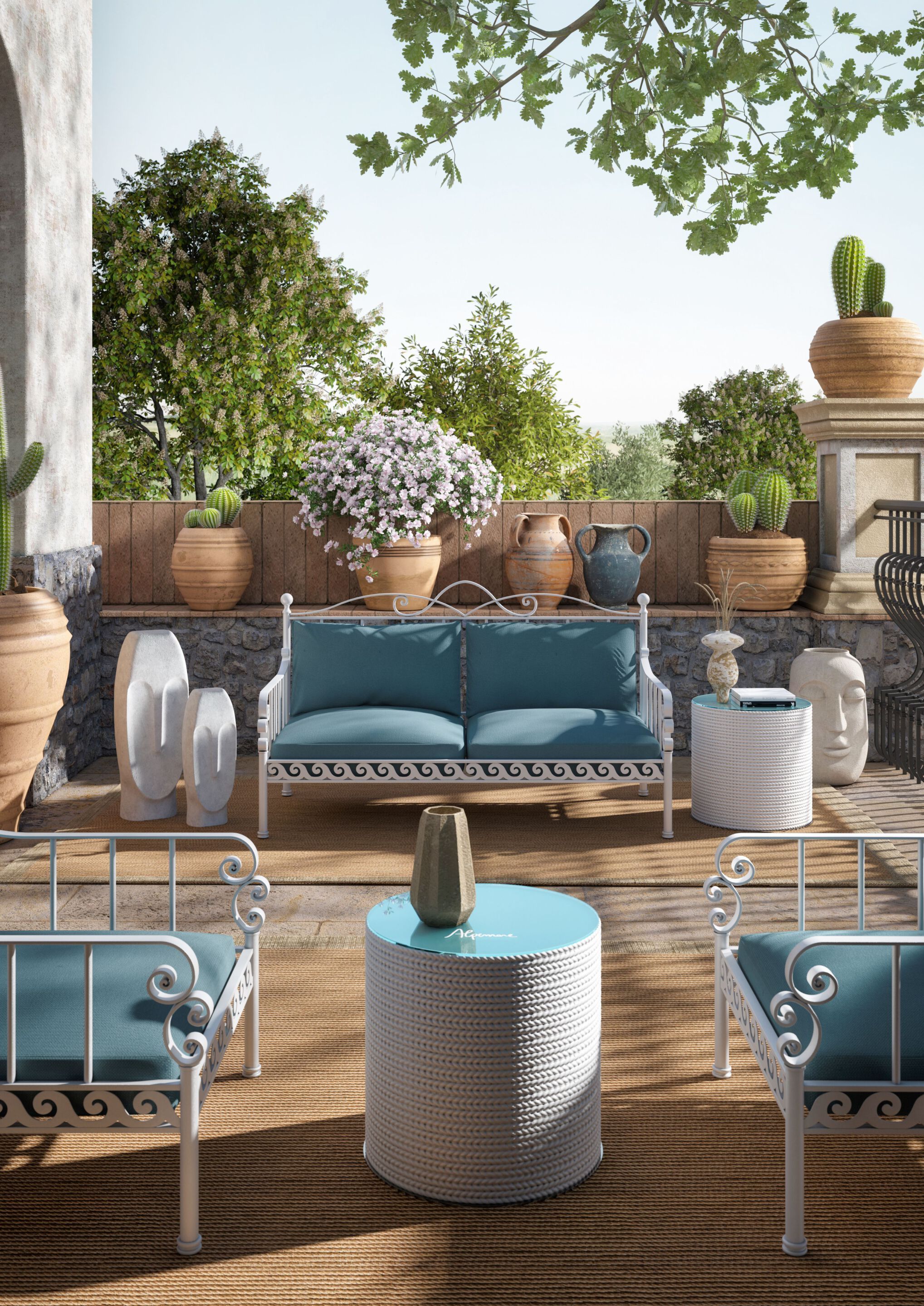 2-местный оцинкованный стальной садовый диван Galbiati Outdoor Alpemare Collection ARCH-00127340 - Вид №4