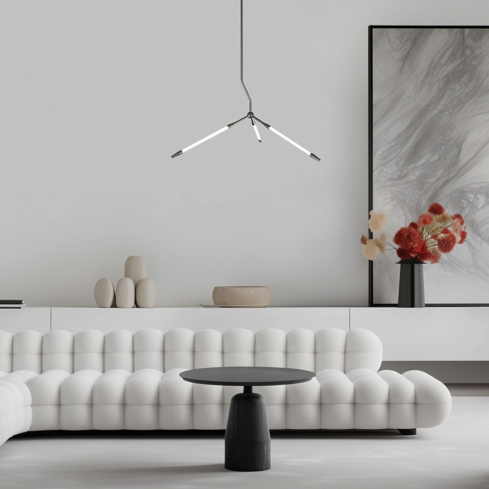 Стальной светодиодный подвесной светильник с диммером Intueri Light Javelin ARCH-00066150 - Вид №4