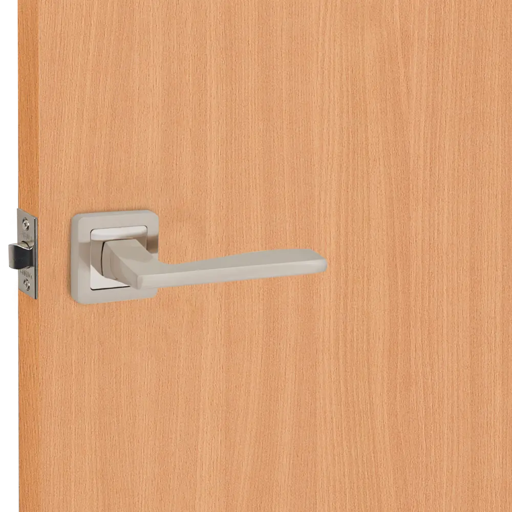 Дверные ручки Punto Rich без запирания цвет матовый никель/хром STLM-2082164 - Вид №6