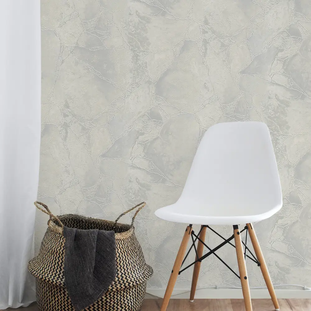 YIEN Canto - серо-голубые флизелиновые обои для стильного интерьера 89385840 STLM-1566968 - Вид №2