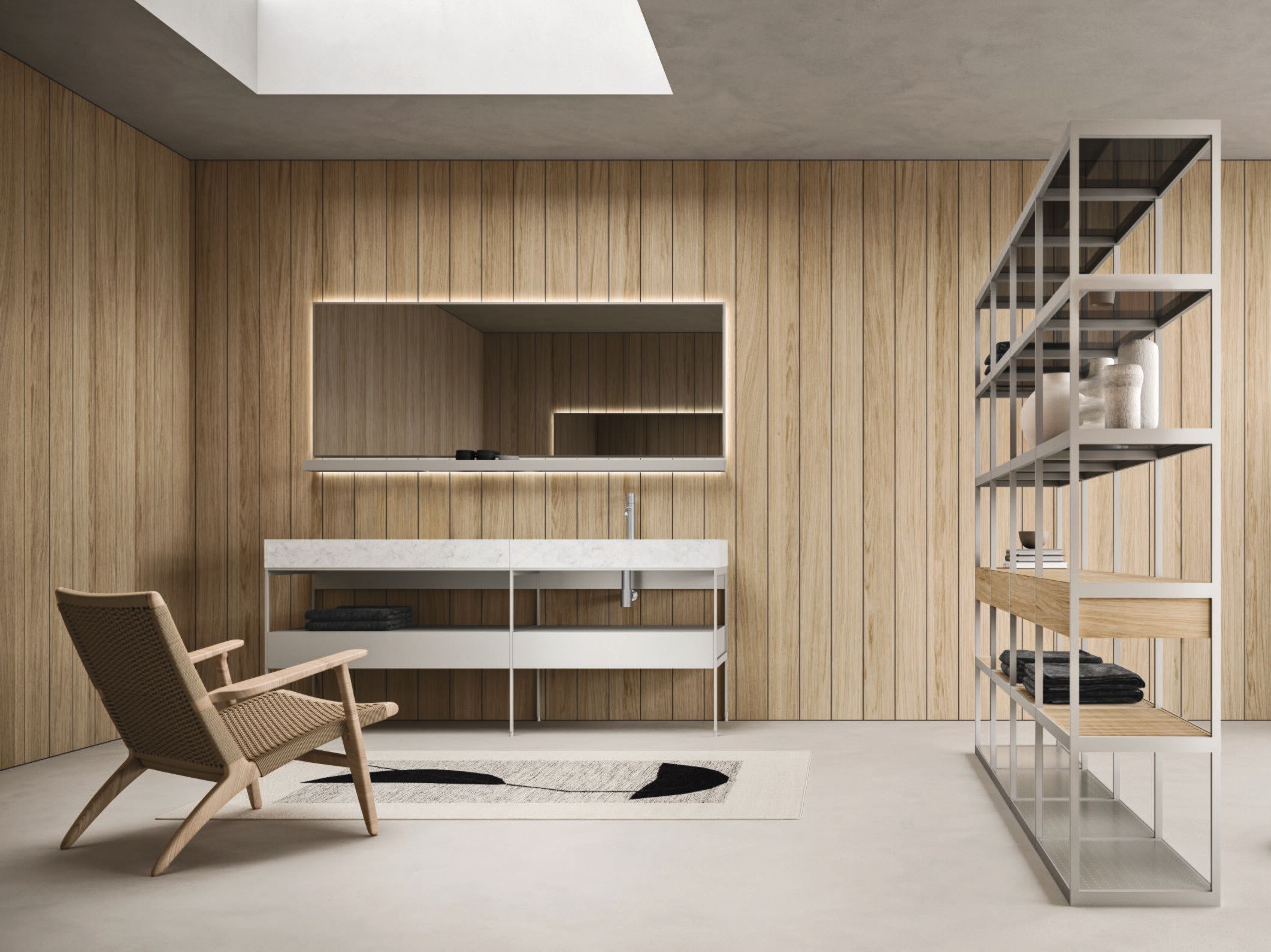 Мебель для ванной комнаты из алюминия и каррарского мрамора Noorth Fjord ARCH-00127060