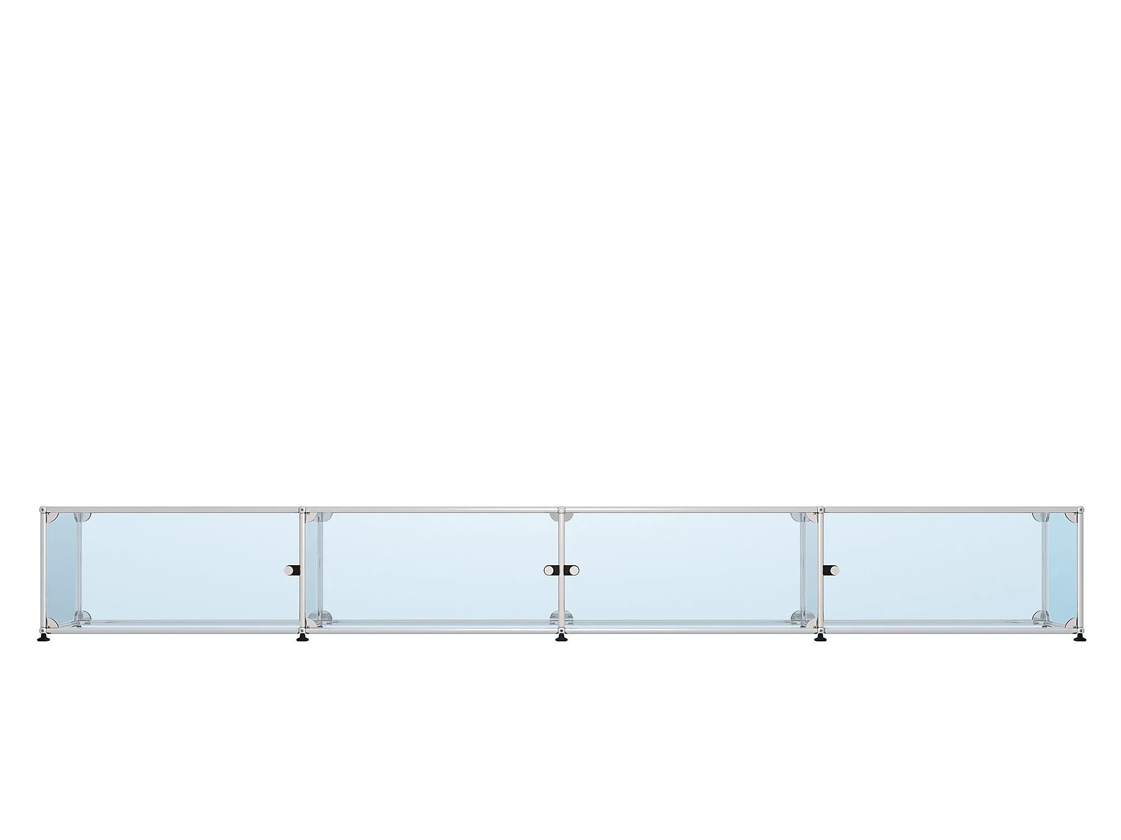 Секционный книжный шкаф из стали и стекла USM USM Haller System ARCH-00032899 - Вид №7