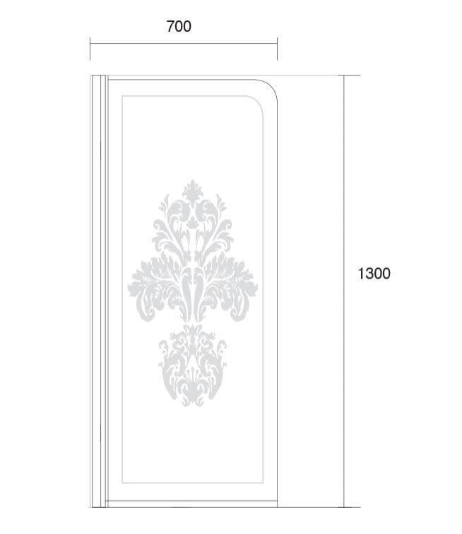 Стеклянная стена ванны Gentry Home Аркадия ARCH-00019794 - Вид №2