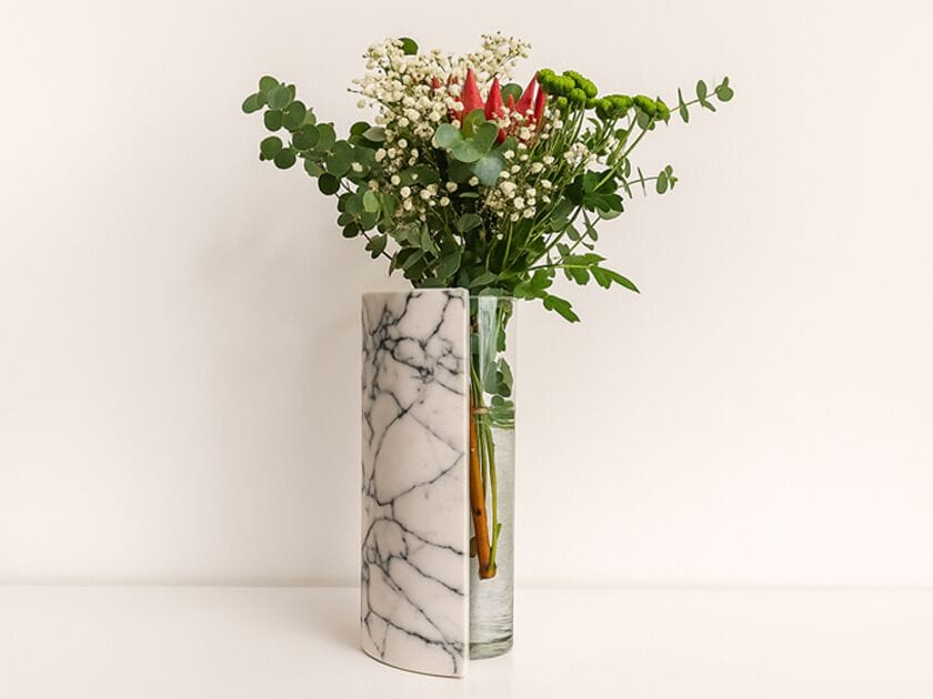 Ваза из мрамора и стекла Studio IB Milano круглый ARCH-00058285 - Вид №1