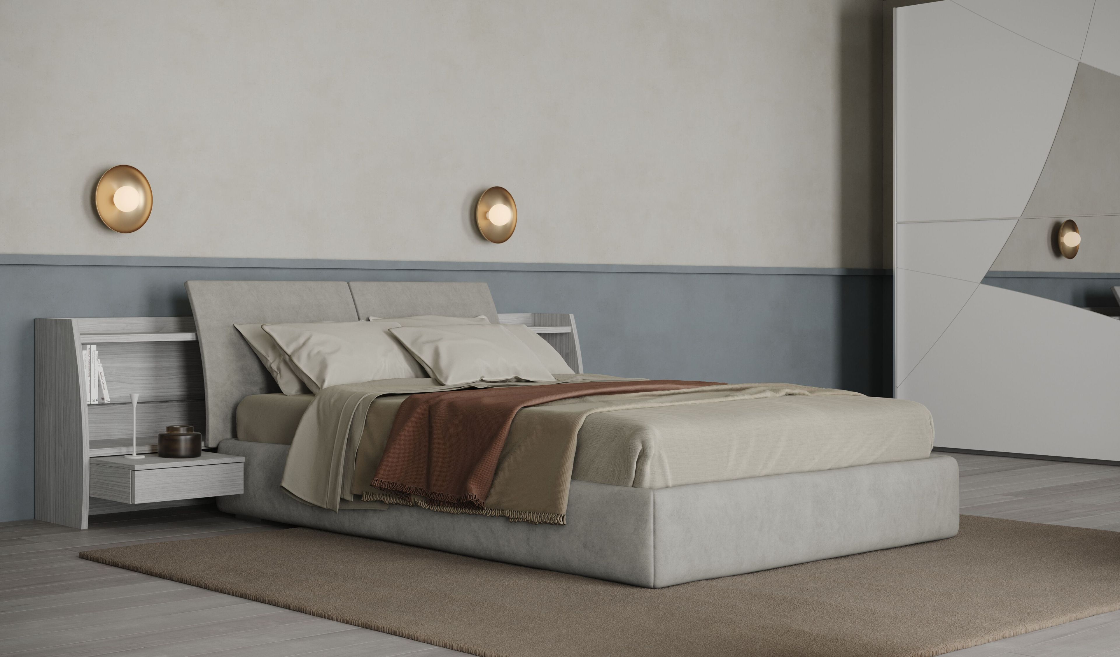 Кожаная двуспальная кровать для хранения Giessegi SOFFIO ARCH-00039431 - Вид №3